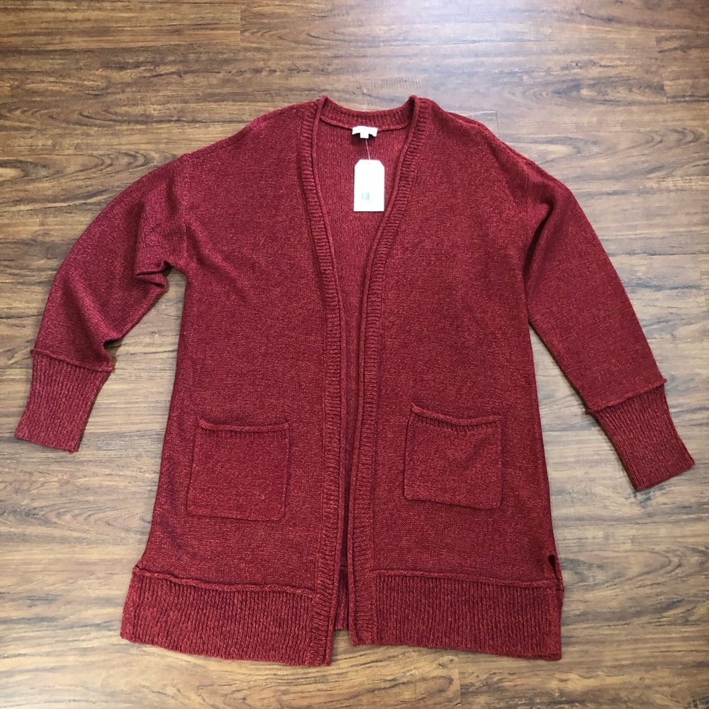 Wonderly Gourmet Red Open Front Cardigan